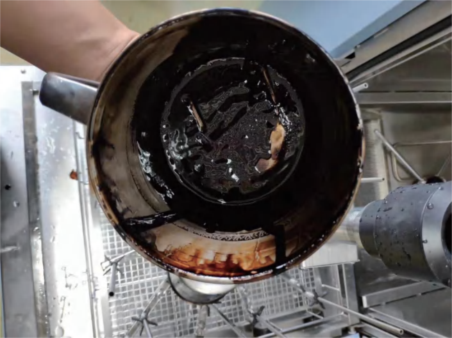 Before cleaning grease contaminants Before cleaning grease contaminants